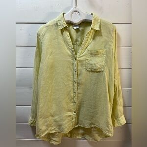 SIGRID Button-Up Shirt – Soft Yellow – L